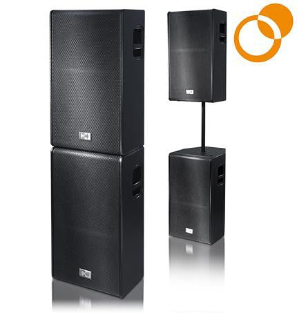 MONTARBO SPOT2500T Sistema Attivo bass reflex, 2 vie, 2 Woofer da 15", triamplificato 2500 Watt con DSP - TechSoundSystem.com