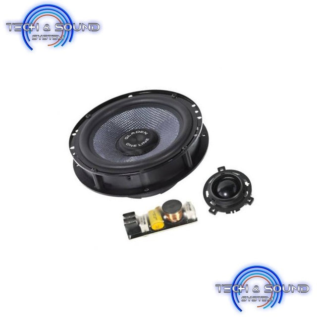 Gladen ONE 165 Golf 6–RS altoparlanti 2 vie per VW Golf 6, Woofer da 165 mm, 2 x 180/120W - TechSoundSystem.com