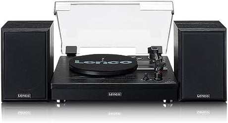 Lenco LS-101 BLACK Giradischi amplificato con Bluetooth Amplificatore stereo integrato 10W x 2