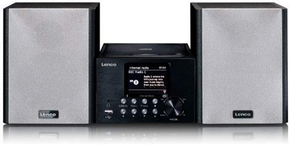 LENCO MC-250BK Micro HIFI con Smart Radio, lettore CD/USB, Internet, DAB+, Bluetooth® - TechSoundSystem.com