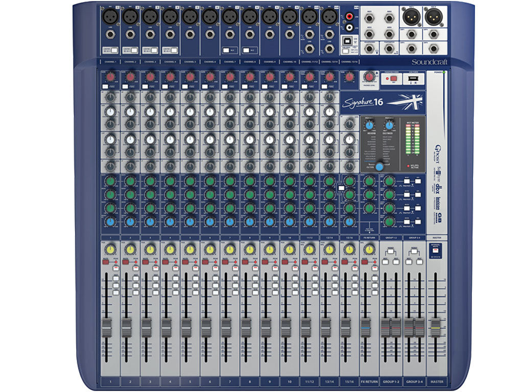 SOUNDCRAFT SIGNATURE 16 MIXER 16 CANALI CON EFFETTI LEXICON E LIMITER DBX - TechSoundSystem.com