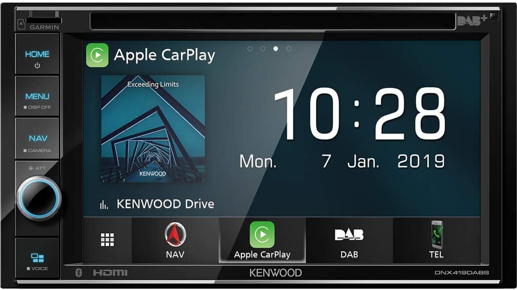 Kenwood DNX419DABS Autoradio 2 DIN con GPS mappe Garmin, Lettore DVD, Car Play, Android Auto - TechSoundSystem.com