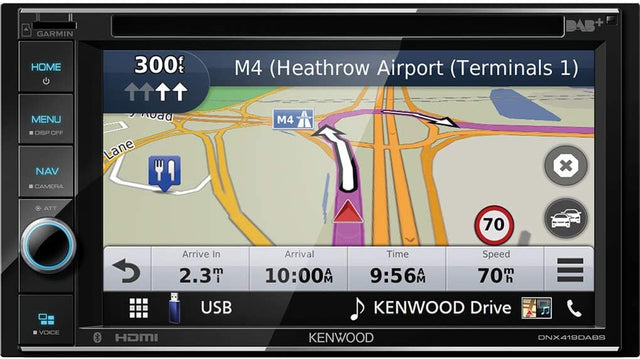 Kenwood DNX419DABS Autoradio 2 DIN con GPS mappe Garmin, Lettore DVD, Car Play, Android Auto - TechSoundSystem.com