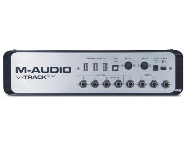 M-AUDIO M-TRACK QUAD INTERFACCIA AUDIO MIDI USB 4 IN 4 OUT SCHEDA AUDIO 24 BIT 96 KHZ +48V 4 INSERT + PROTOOLS EXPRESS - TechSoundSystem.com