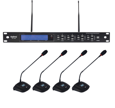 karma set-42 Kit 4 mic da tavolo UHF wireless - TechSoundSystem.com