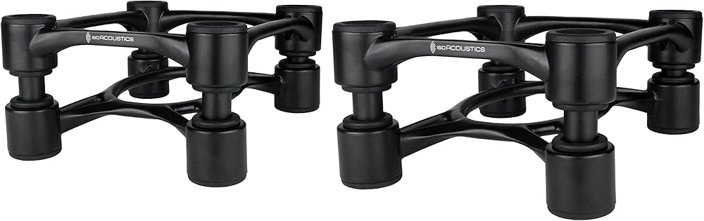 Isoacoustics Aperta 200 BLACK coppia di disaccoppiatori / basi per diffusori bookshelf fino a 34 kg - TechSoundSystem.com