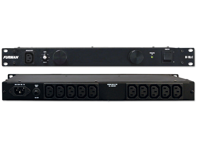 FURMAN M10LXE DISTRIBUTORE FILTRO DI RETE 230V AC 11 PRESE IEC MONTAGGIO A RACK 1U + LAMPADE RETRATTILI - TechSoundSystem.com