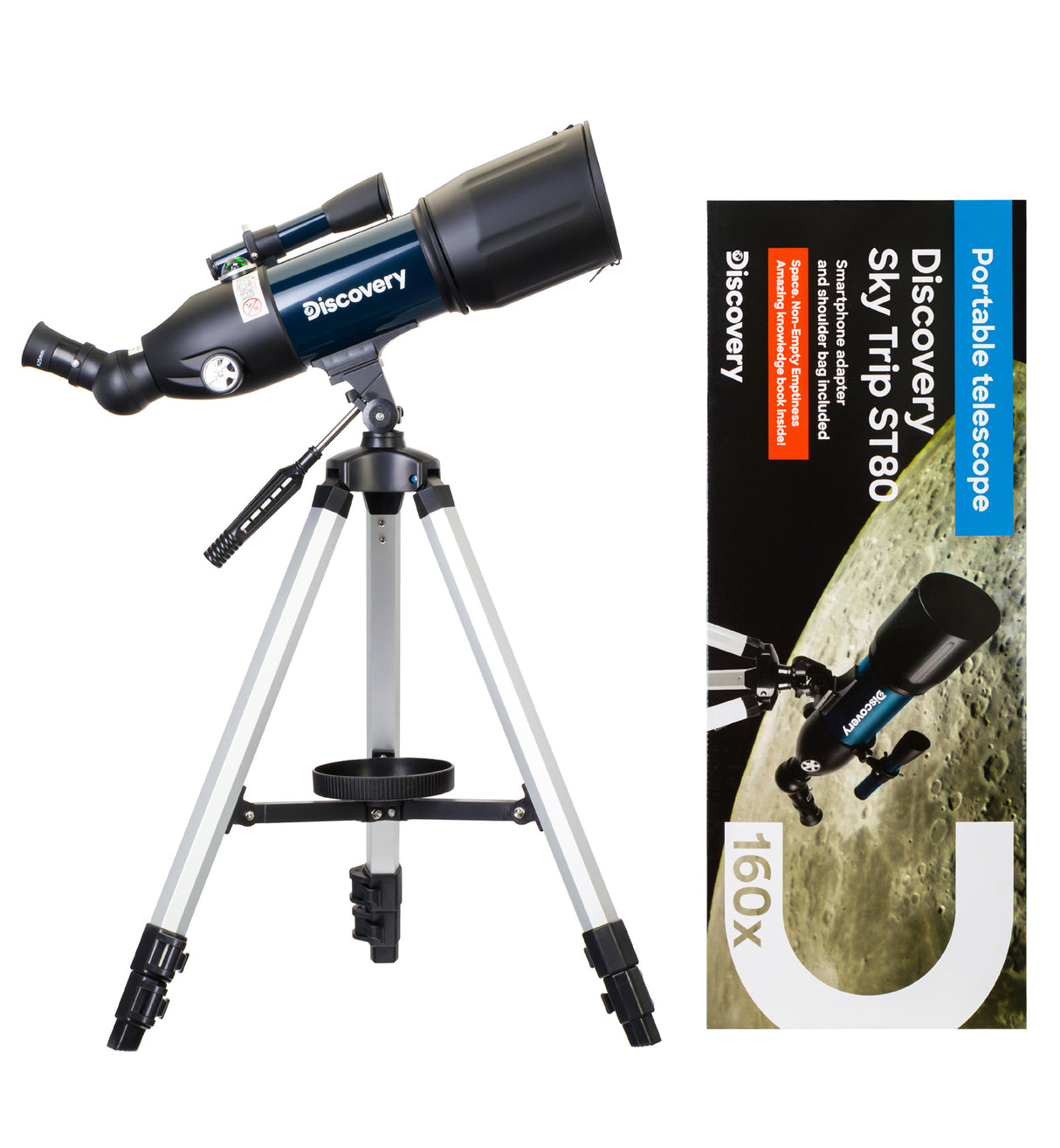 Telescopio Levenhuk Discovery Sky Trip ST80 con libro