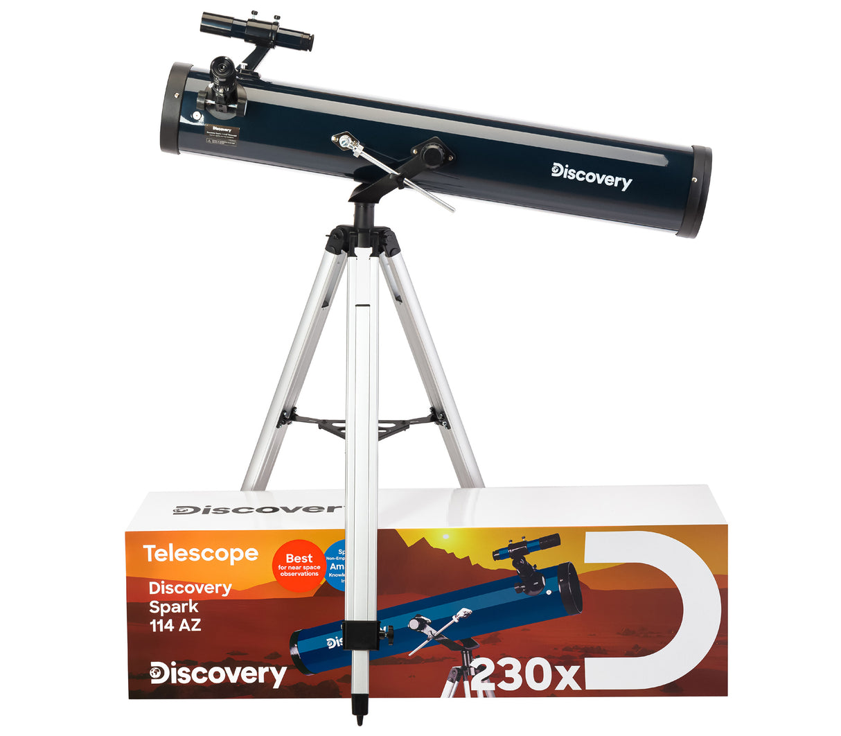 Telescopio Levenhuk Discovery Spark 114 AZ con libro