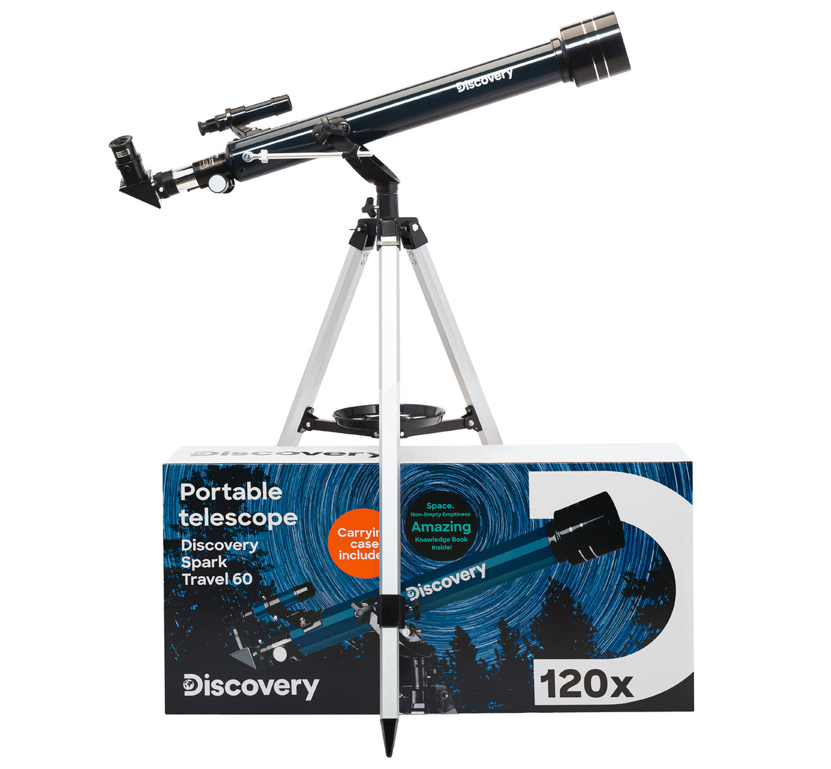 Telescopio Levenhuk Discovery Spark Travel 60 con libro