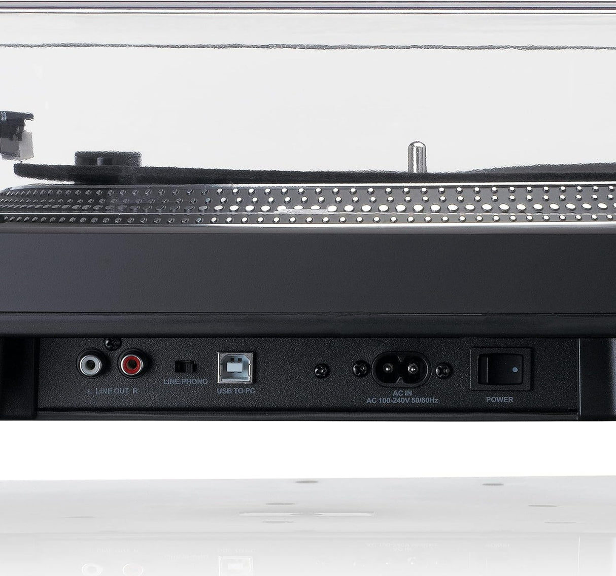 Lenco L-3818BK Giradischi a trazione diretta con uscita USB, Registrazione del disco in vinile tramite PC - TechSoundSystem.com