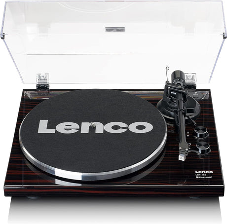 Lenco LBT-189 Giradischi slim con Bluetooth, Piatto in alluminio da 300mm, Porta USB per connessione a PC