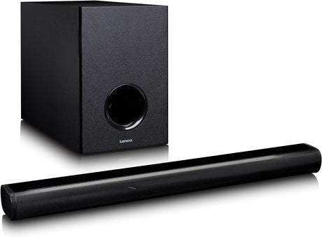 LENCO SBW-801BK Soundbar con subwoofer wireless Bluetooth, DSP e HDMI