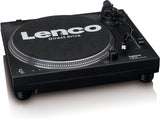 Lenco L-3818BK Giradischi a trazione diretta con uscita USB, Registrazione del disco in vinile tramite PC - TechSoundSystem.com