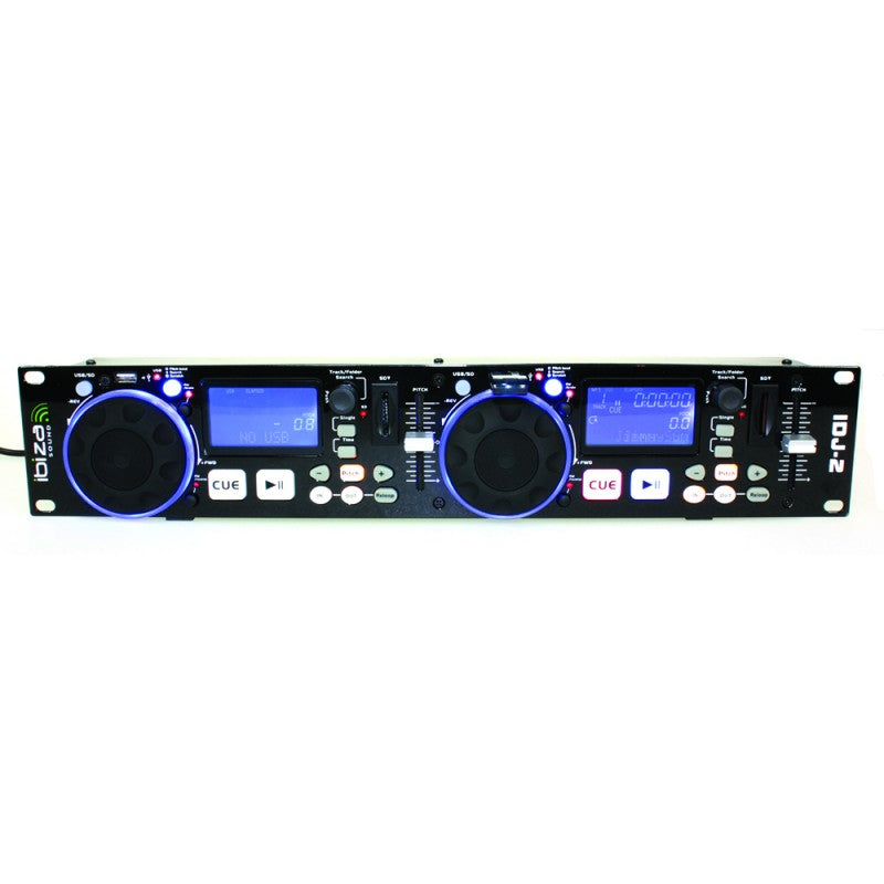 IBIZA SOUND IDJ2 DOPPIO MEDIA PLAYER USB - SD CON SCRATCH CONTROLLER