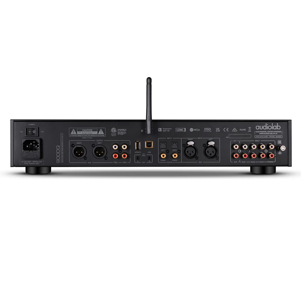 Audiolab 9000Q Preamplificatore stereo hi-end DAC ESS Sabre ES9038Pro, Bluetooth 5.1, display LCD IPS da 4,3" - TechSoundSystem.com