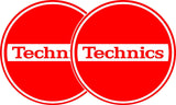 TECHNICS SLIPMATS TAPPETINI GIRADISCHI LOGO TECHNICS BREAK - ROSSO E BIANCO COPPIA TAPPETINI - TechSoundSystem.com