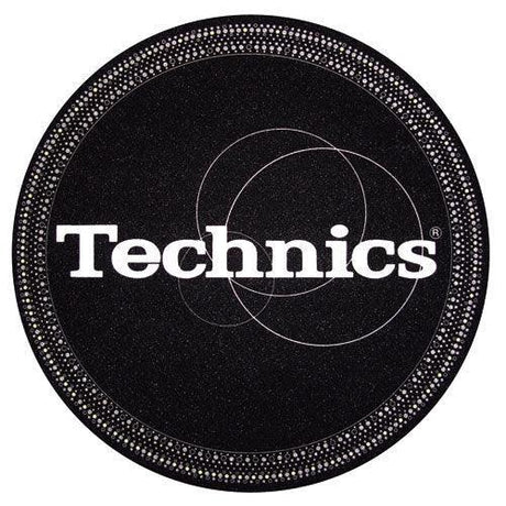 TECHNICS SLIPMATS TAPPETINI GIRADISCHI STROBO NERO ARGENTO COPPIA TAPPETINI - TechSoundSystem.com