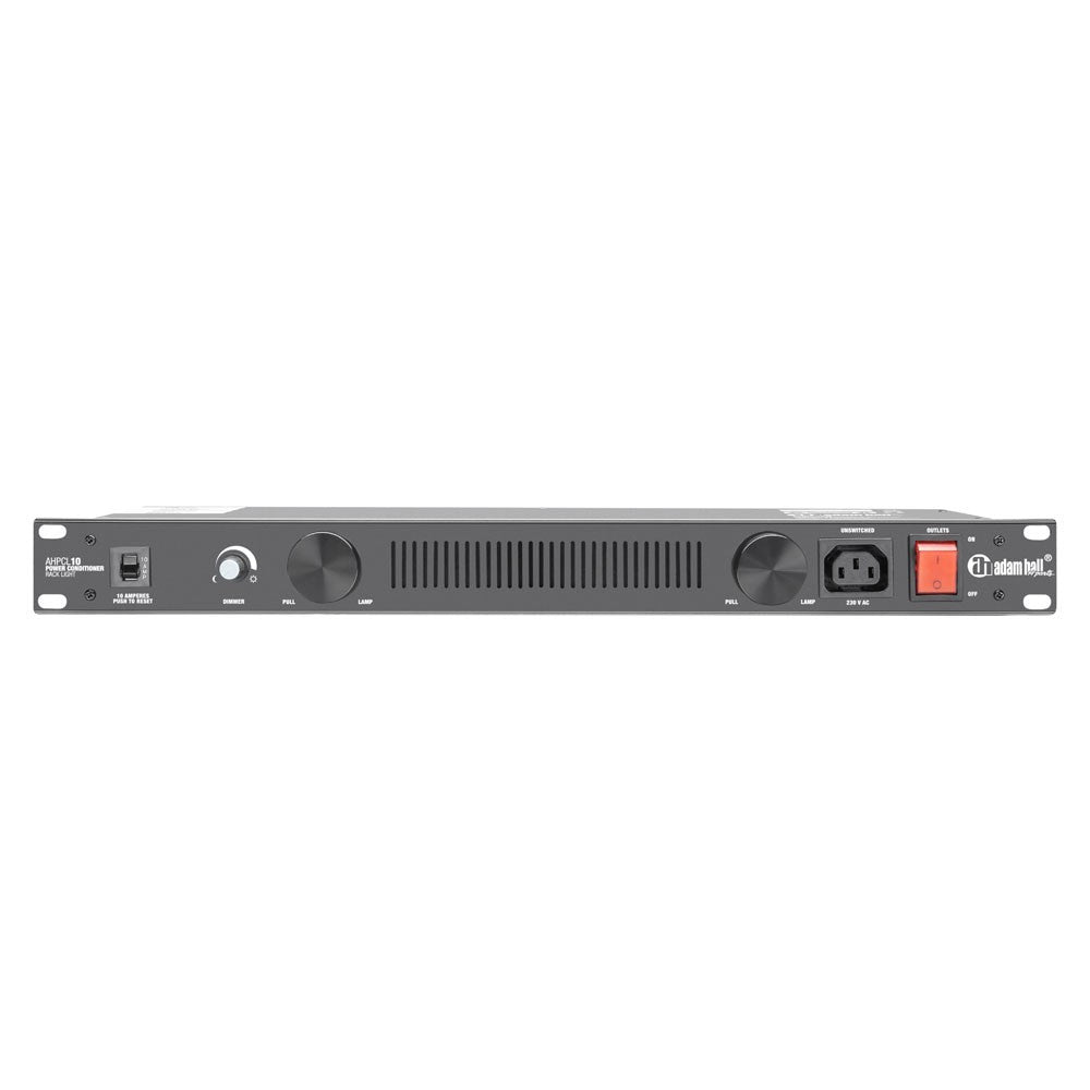 ADAM HALL PCL10 CONDIZIONATORE DI TENSIONE DISTRIBUTORE A RACK CON ILLUMINAZIONE A LED REGOLABILE