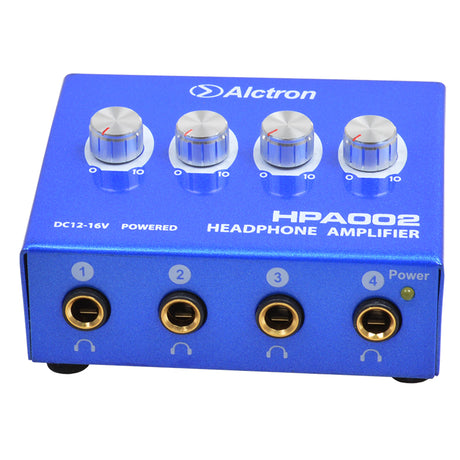 ALCTRON HPA002 PREAMPLIFICATORE CUFFIE 4 CANALI AMPLIFICATORE CUFFIA 4 INGRESSI + ALIMENTATORE