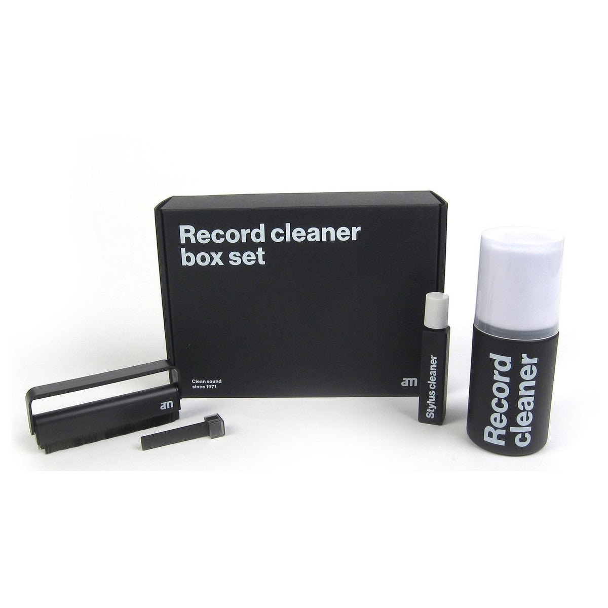 AM CLEAN SOUND RECORD CLEANER BOX SET BOX DI ACCESSORI PER LA PULIZIA DI VINILE E PUNTINE