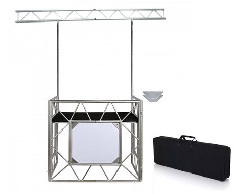 ATOMIC4DJ EVENT TABLE TAVOLO DESK DJ ED EVENTI CON TRALICCIO LUCI CUSTODIA E MENSOLE IN BUNDLE