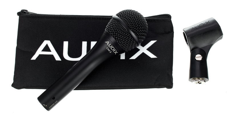 AUDIX OM3S MICROFONO DINAMICO IPERCARDIOIDE PER VOCE CON SWITCH + CUSTODIA E SUPPORTO - TechSoundSystem.com