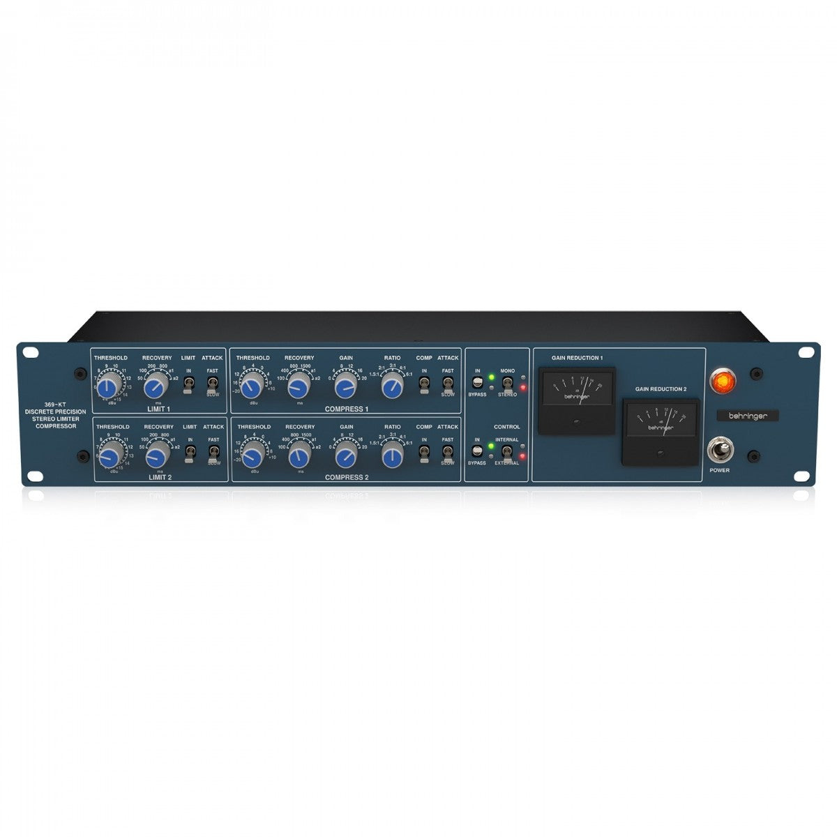 BEHRINGER 369-KT COMPRESSORE E LIMITATORE 2 CANALI TRASFORMATORI MIDAS - TechSoundSystem.com