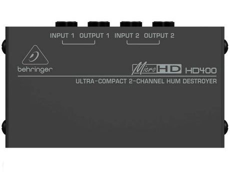 BEHRINGER HD400 MICRO-HUM DESTROYER SOPPRESSORE DI RUMORE A 2 CANALI - TechSoundSystem.com