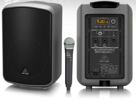 BEHRINGER MPA200BT CASSA ATTIVA + MICROFONO WIRELESS + STREAMING AUDIO BLUETOOTH 200W - TechSoundSystem.com