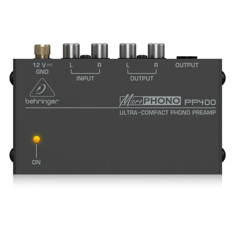 BEHRINGER PP400 MICROPHONO PREAMPLIFICATORE PER GIRADISCHI RIAA PHONO PRE