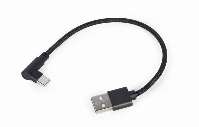 CABLEXPERT CAVO TYPE-C USB INTRECCIATO IN COTONE CON CONNETTORI METALLICI, 1,8 M, NERO - TechSoundSystem.com