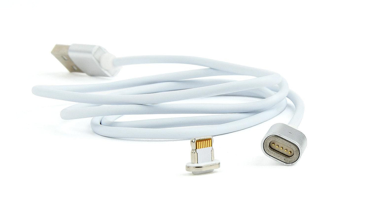 CABLEXPERT CAVO MAGNETICO USB 8-PIN MASCHIO, ARGENTO, 1 M - TechSoundSystem.com