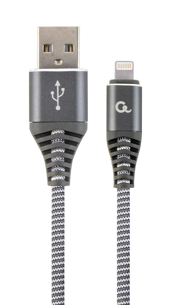 CABLEXPERT CAVO MICRO-USB INTRECCIATO IN COTONE CON CONNETTORI METALLICI, 2 M, NERO - TechSoundSystem.com