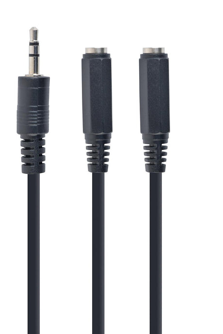 CABLEXPERT 3.5 MM AUDIO SPLITTER CABLE, 10 CM, BLACK - TechSoundSystem.com