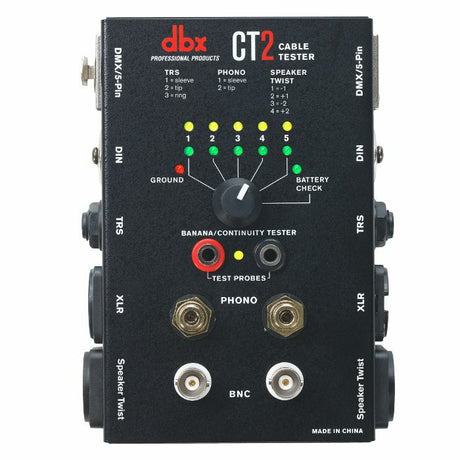 DBX CT2 TESTER CAVI AUDIO JACK - XLR - BNC - DMX - SPEAKON - MIDI - RCA