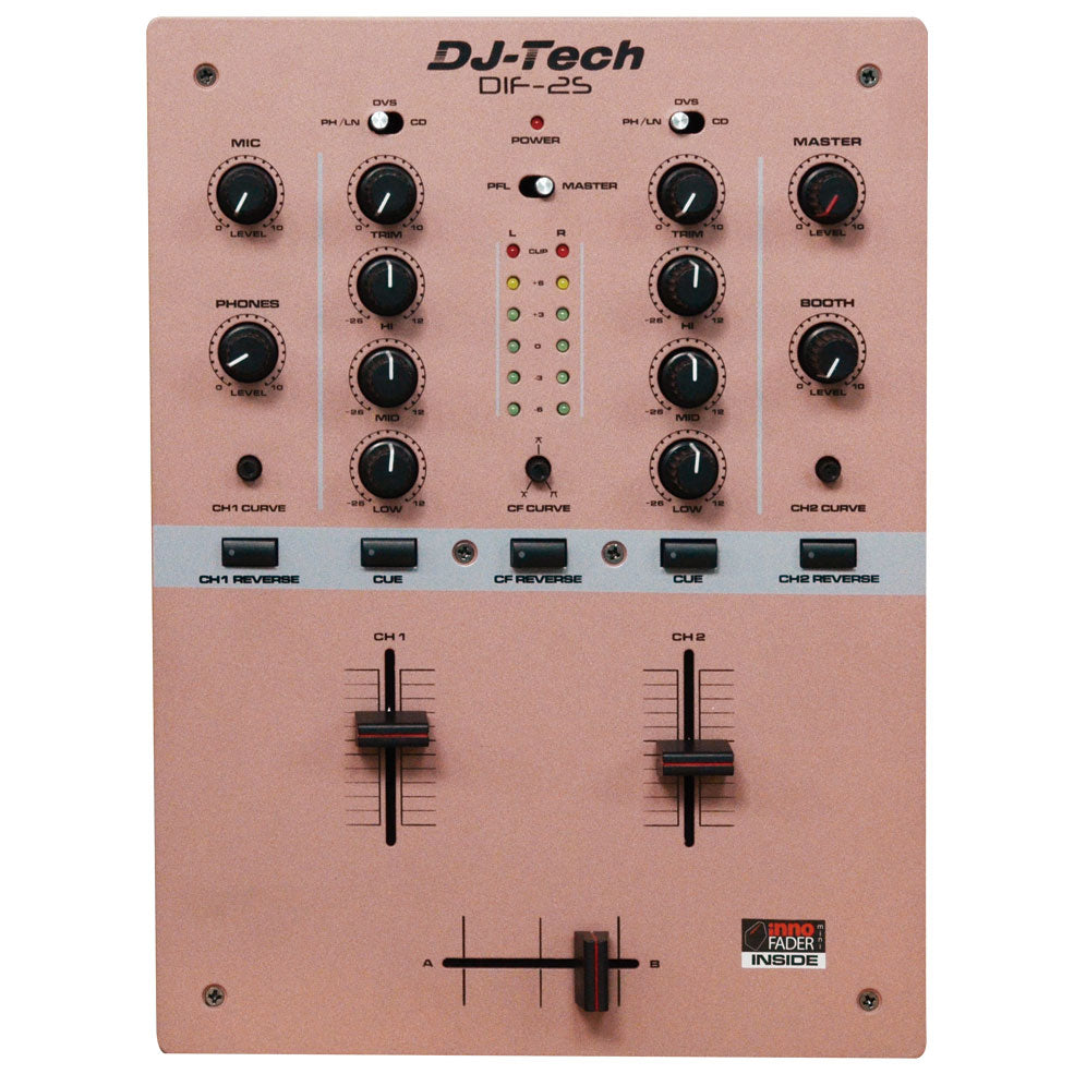 DJ TECH DIF 2S MIXER DJ 2 CANALI ROSA - TechSoundSystem.com