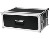 ROADINGER RK3HU FLIGHT CASE PROFESSIONALE PER 3 UNITA' RACK MEZZO PROFONDO IN LEGNO E ALLUMINIO - TechSoundSystem.com