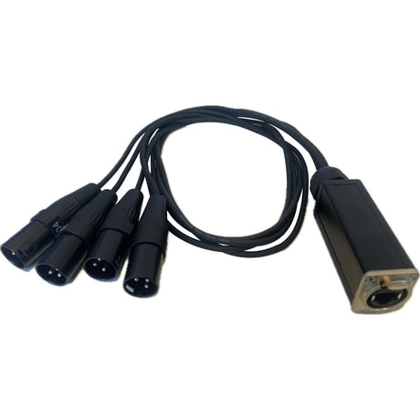 EXTREME RSA60-4M-3FT EXTENDER AUDIO - DMX SU RJ45 CON 4 CONNETTORI XLR MASCIO FRUSTA DA 90CM - TechSoundSystem.com