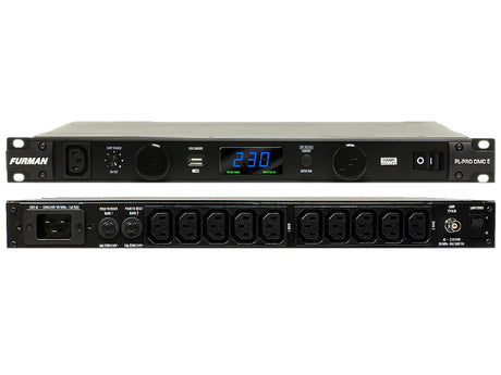 FURMAN PL-PRO DMC E DISTRIBUTORE PLPRODMCE CONDIZIONATORE DI RETE 230V AC 11 PRESE IEC MONTAGGIO A RACK 1U + LAMPADE RETRATTILI