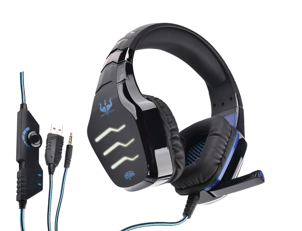 OVLENG GT 86BL Cuffia gaming con led blu