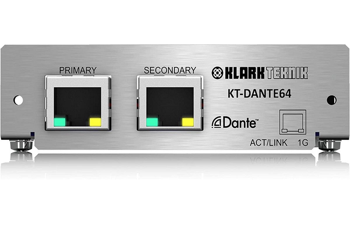 KLARK TEKNIK KT-DANTE64 SCHEDA AUDIO DANTE 32/64 CANALI 96/48 KHZ - TechSoundSystem.com