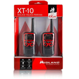 MIDLAND XT10 COPPIA WALKIE TALKIE PORTATA 4 KM 16 CANALI 38 TONI VOX CALL SCAN - TechSoundSystem.com