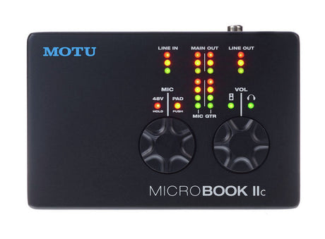 MOTU MICROBOOK IIc INTERFACCIA AUDIO USB 2.0 CON INGRESSO CHITARRA PER PC MAC IPAD - TechSoundSystem.com