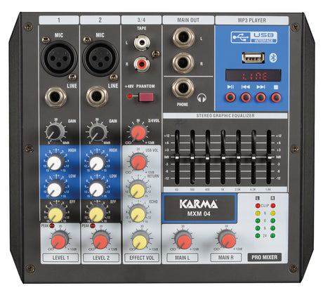 KARMA MXM 04 Mixer microfonico 4 canali - TechSoundSystem.com