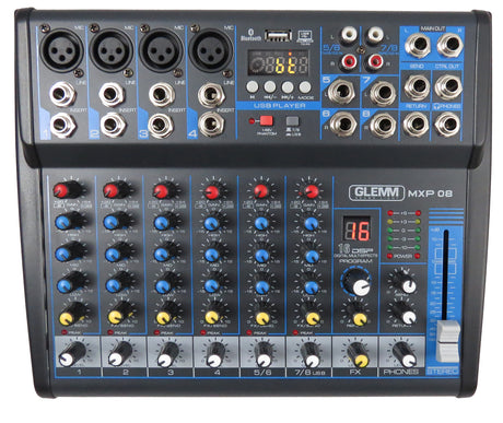 GLEMM MXP 08 Mixer microfonico 8 canali - TechSoundSystem.com