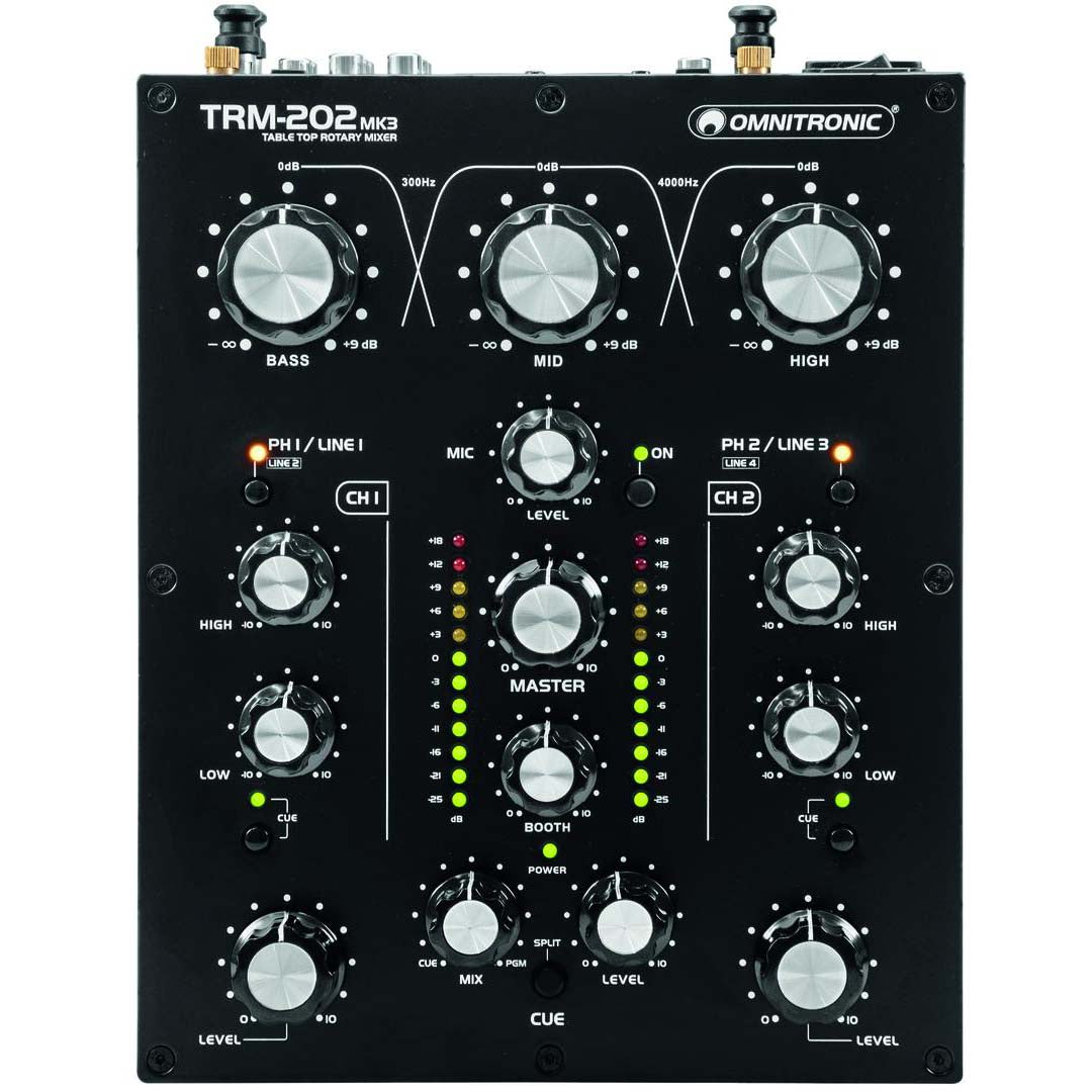 OMNITRONIC TRM202 MK3 MIXER ROTATIVO 2 CANALI PER DJ 2 CANALI - TechSoundSystem.com