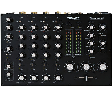 OMNITRONIC TRM422 MIXER ROTATIVO ANALOGICO 4 CANALI PER DJ