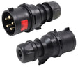 PCE-025-6XS SPINA CEE 32A 5P (3P+N+T) 400V IP44 5 POLI MASCHIO NERA MIDNIGHT SERIE BLACK PLUG - TechSoundSystem.com