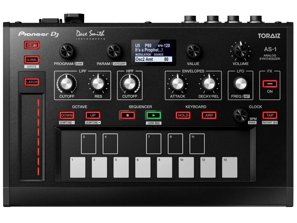 PIONEER TORAIZ AS-1 SINTETIZZATORE MONOFONICO ANALOGICO CON EFFETTI + SEQUENCER LOCK + MIDI + DISPLAY OLED